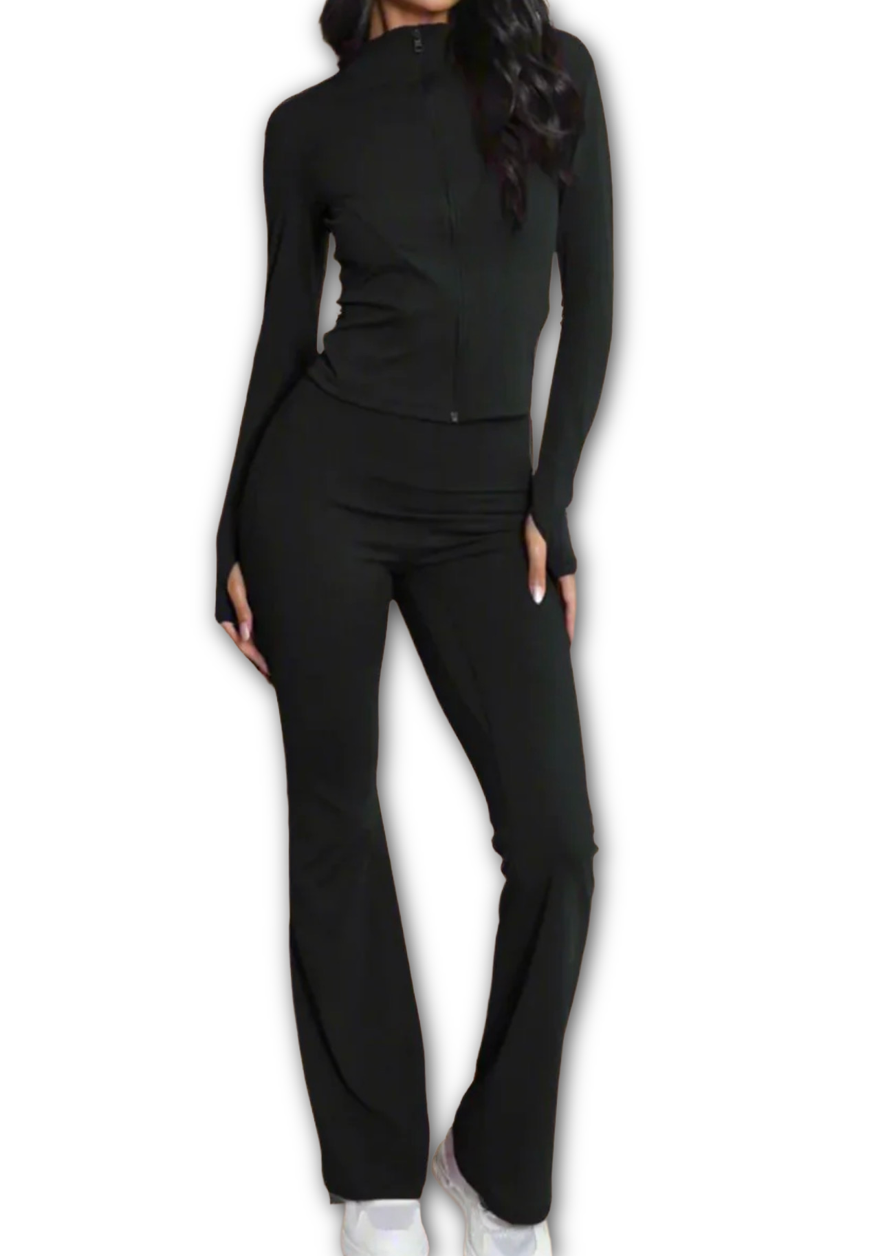 Ruched bum flares & jacket co ord