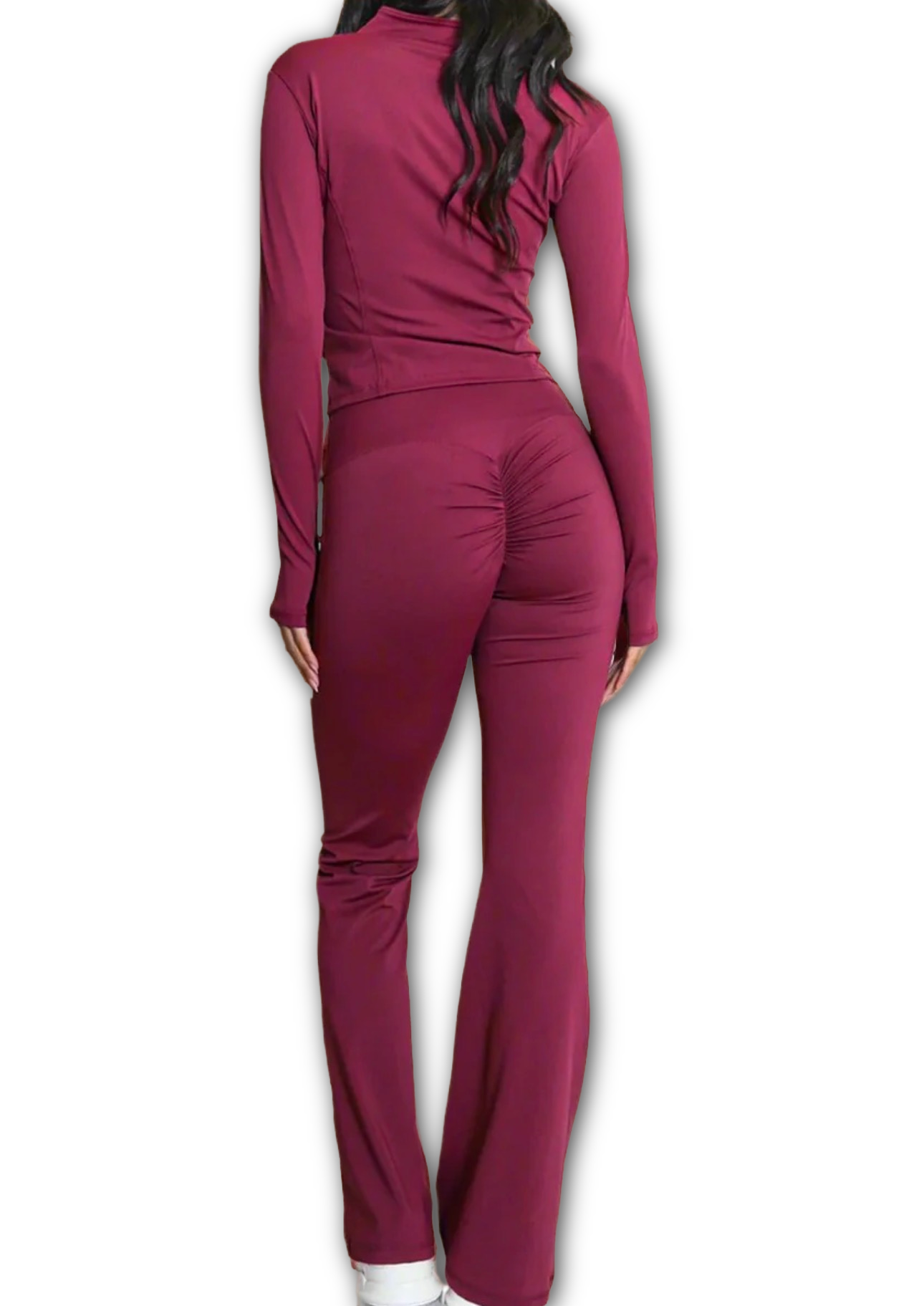 Ruched bum flares & jacket co ord