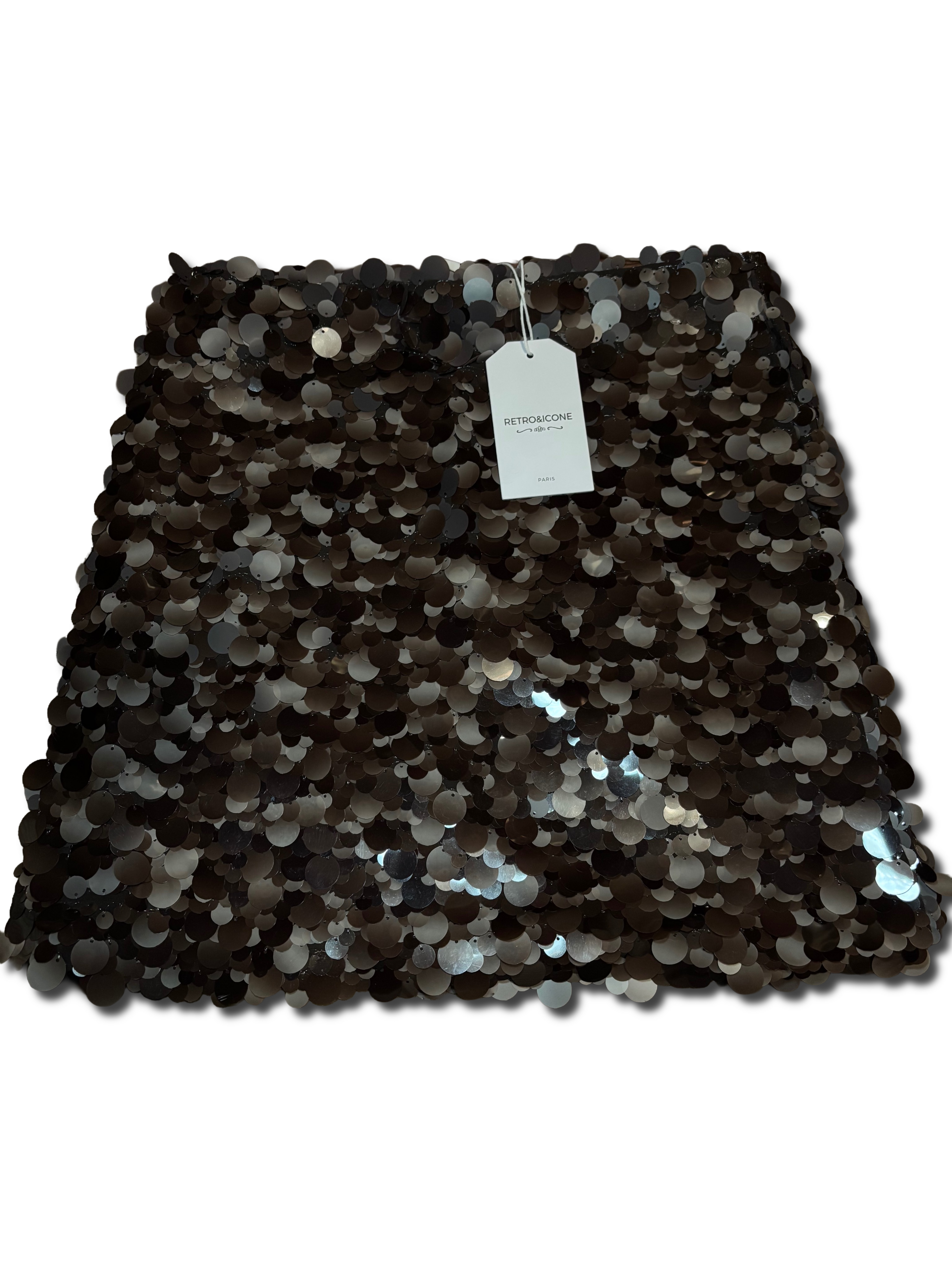 Chocolate sequin skirt